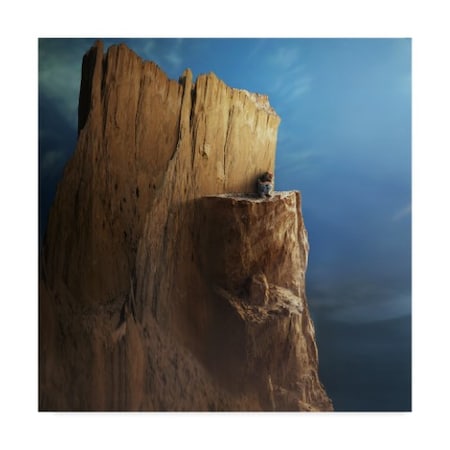 Sulaiman Almawash 'Alone Cliffs' Canvas Art,35x35